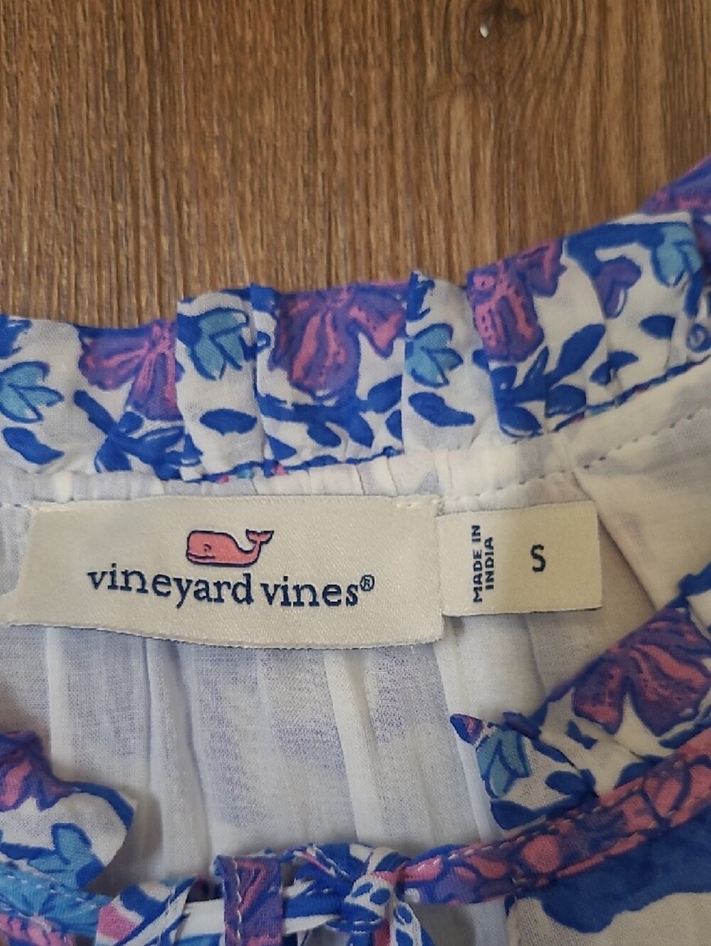Vineyard Vines Blue & Purple Floral Tiered Maxi - Picture 2 of 16